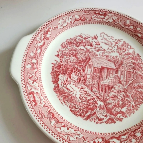 Memory Lane Serving platter aprox 10x11 inches cake plate - Picture 4 of 5